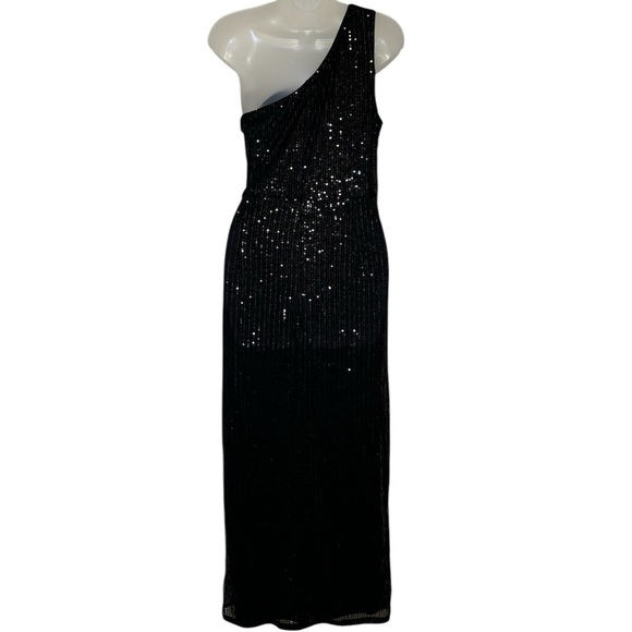 GRACE KARIN Sleeveless One Shoulder Sequin Wrap Maxi Dresses with Slit Size L - Picture 7 of 15